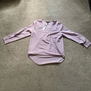 BCBGMax Purple Crossbody Highlow Long Sleeve - never worn, with tags
